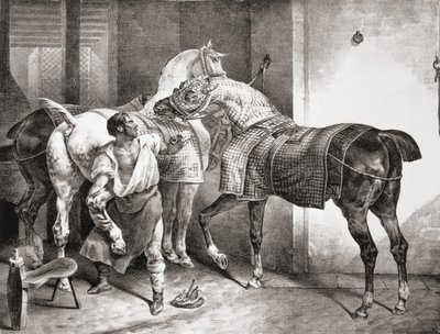 The Farrier, from Etudes de Cheveaux, 1822 by Theodore Gericault